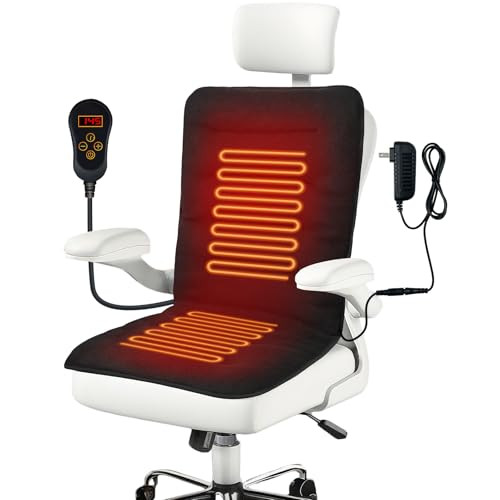 Solisnug Heated Seat Cushion Office Chair Pad 7 Heating Level JRMQL - Black
