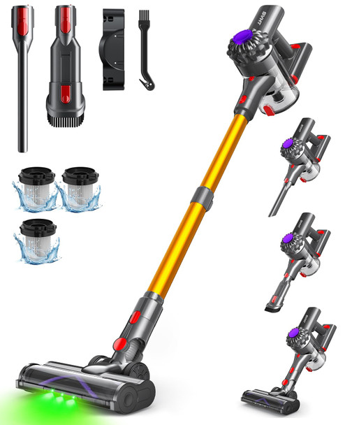 SVHT CORDLESS VACUUM CLEANER, 450W 40KPA FOR HOME LIGHTWEIGHT STICK - GOLD