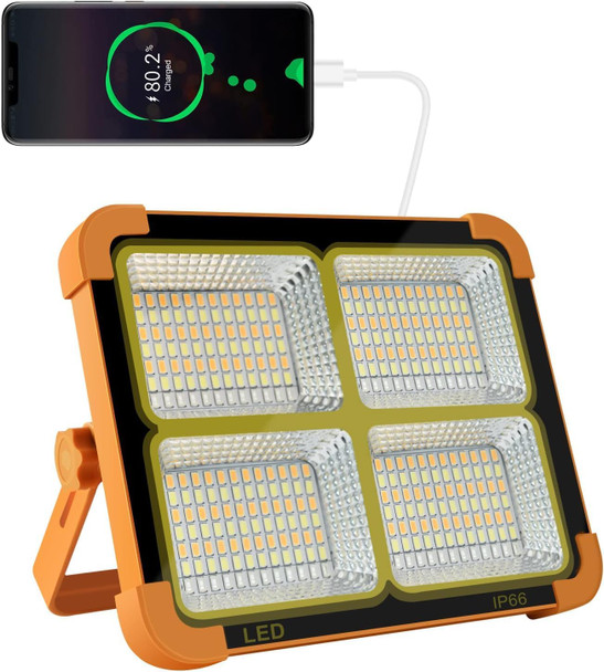 GENERIC SOLAR LED LIGHT 1000W, PRIVATE STREET LAMP WITHOUT ELECTRICITY - ORANGE