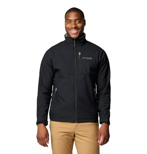 COLUMBIA PHG ASCENDER II SOFTSHELL JACKET - SIZE: MEN M - BLACK