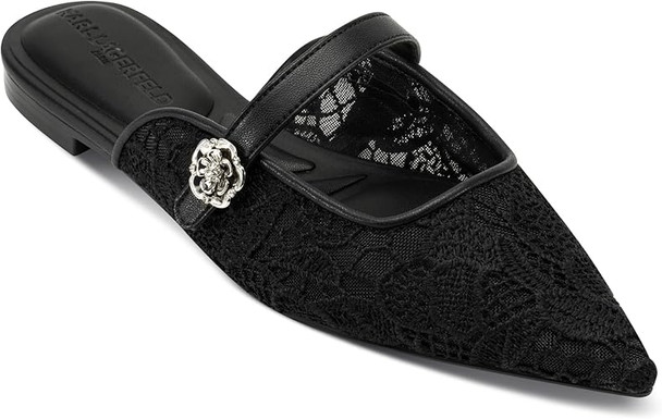 KARL LAGERFELD PARIS KARL LAGERFELD CUSHIONED INSOLE VADYN SIZE WOMEN 8.5, BLACK