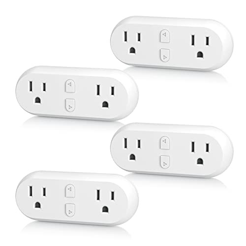 HBN SMART PLUG 15A WIFI&BLUETOOTH OUTLET EXTENDER DUAL SOCKET U153T-4P - WHITE
