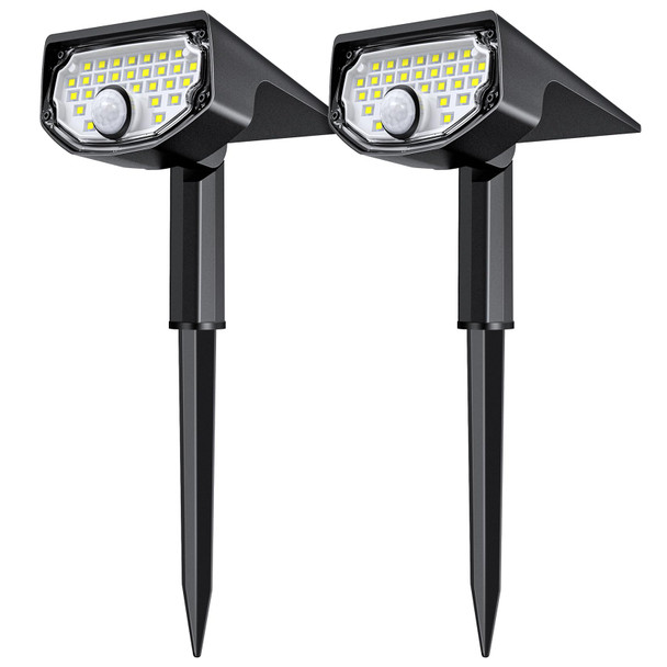 ALOFTSUN SOLAR MOTION SENSOR OUTDOOR LIGHTS WATERPROOF CMS30-2P-BLK - BLACK