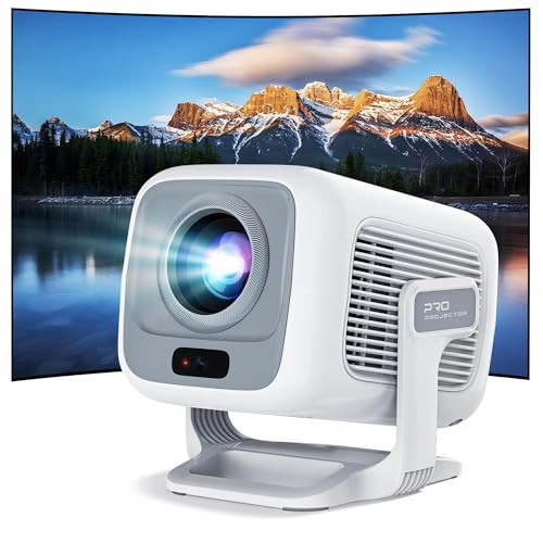 WEMI NATIVE 1080P SMART MINI PROJECTOR WiFi 6 BLUETOOTH 5.4 FULL HD 4K - WHITE