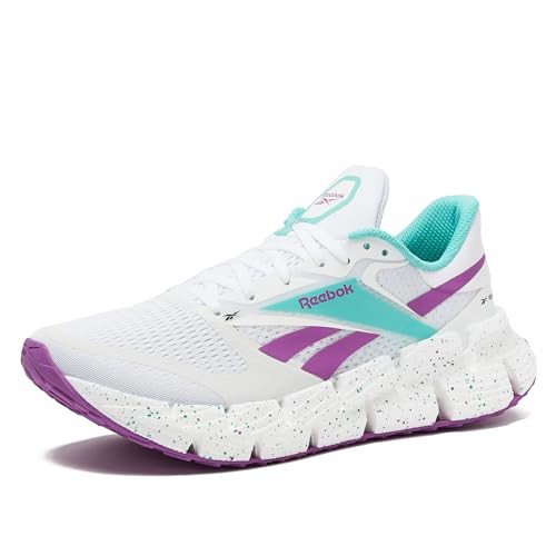REEBOK FLOATZIG RUNNING SHOES FOR MEN SIZE MEN 9.5 FTWR WHITE/AQUA/PURPLE RAVE