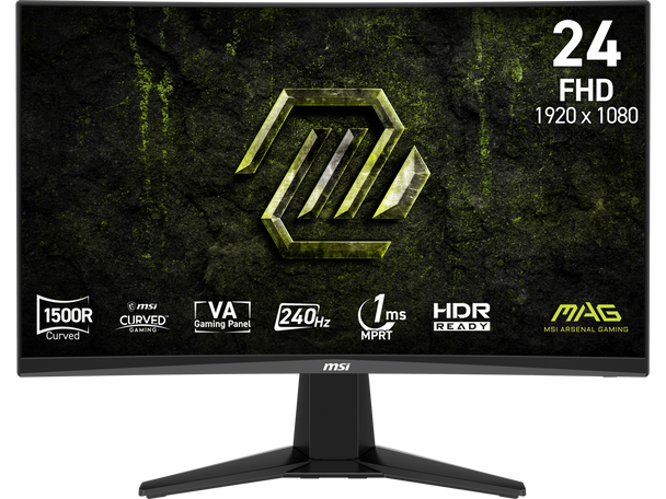 MSI 24 inch Full HD 240Hz FHD AMD FreeSync Premium Curved Gaming Computer