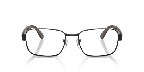 RAY-BAN UNISEX RX6529 SQUARE PRESCRIPTION EYEWEAR FRAMES -BLACK/DEMO LENS