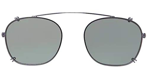 PERSOL UNISEX CLIP-ON SUNGLASSES FRAMES PO3007C-935/9A-GUN/GREEN POLARIZED