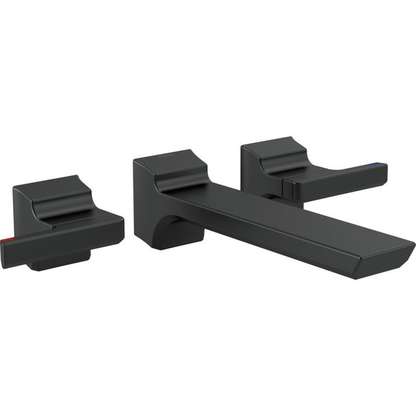 DELTA FAUCET T3599LF-BLWL PIVOTAL TWO HANDLE WALL MOUNT LAVATORY TRIM - BLACK