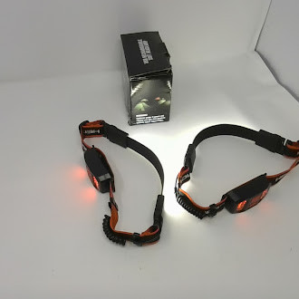 LED HEADLAMP USB RECHARGEABLE NIGHT RUNNING HEADLIGHT BAR BAND LAMP - ORANGE