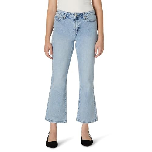 AMAZON ESSENTIALS WOMEN'S MEDIUM STRETCH MID-RISE FASHION-CEW-2 ICED BLUE LIGHT New