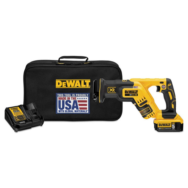 DEWALT RECIPROCATING SAW KIT 20V MAX, 5AH - BLK YELLOW