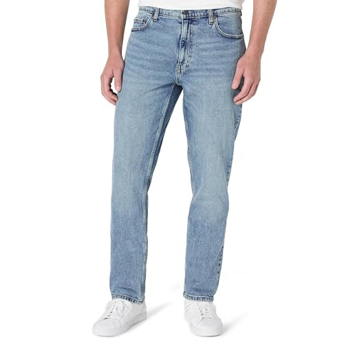 AMAZON ESSENTIALS MEN 29W X 32L LOW STRETCH ATHLETIC FIT JEANS TINTED LIGHT WASH