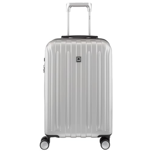 DELSEY PARIS TITANIUM HARDSIDE EXPANDABLE LUGGAGE CARRY-ON 21 INCH - SILVER New