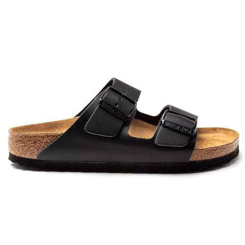 0051193 BIRKENSTOCK UNISEX ARIZONA BLACK LEATHER SANDAL SIZE 7M/9W