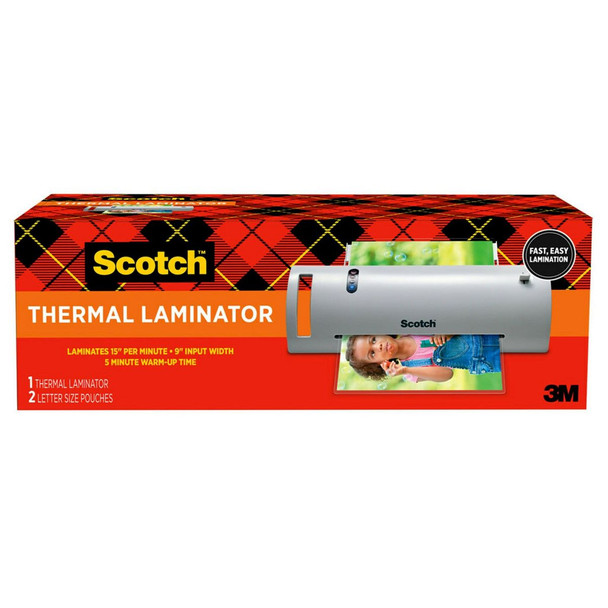 SCOTCH THERMAL LAMINATOR FOR HOME, OFFICE OR SCHOOL SUPPLIES, 9 IN 1 - GRAY