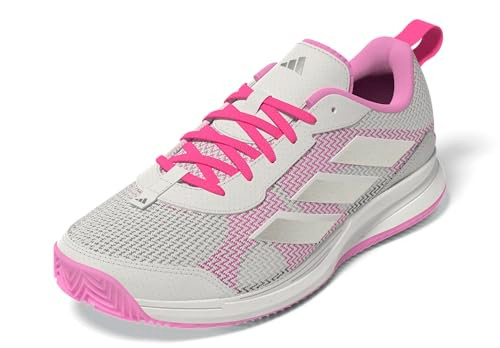 ADIDAS WOMEN'S AVAFLASH TENNIS SNEAKERS SHOES - SIZE WOMEN 5 - WHITE PINK