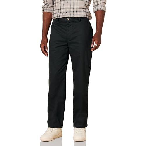 AMAZON ESSENTIALS MEN'S CLASSIC-FIT WRINKLE-RESISTANT - SIZE: 31W X 32L - BLACK New