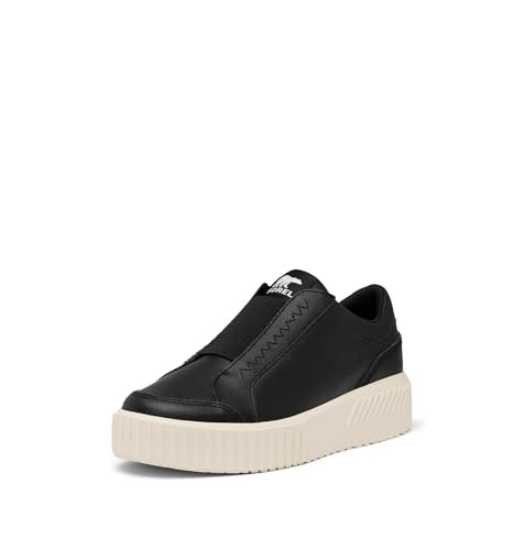 2131741084 SOREL WOMEN'S ONA AVE SLIP ON SNEAKER BLACK/CHALK SIZE 9