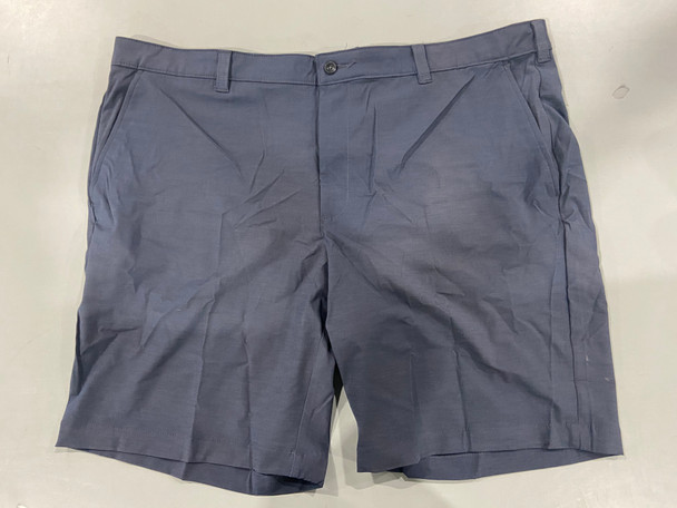 IZOD GOLF SHORTS MEN'S STRAIGHT FIT, SIZE 42 - NAVY/GRAY New