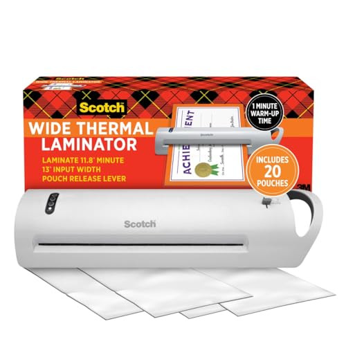 SCOTCH THERMAL LAMINATOR COMBO PACK LETTER SIZE TL1302X - WHITE