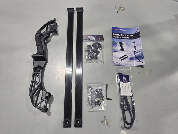 TOPARCHERY STRAIGHT BOW ARCHERY TAKEDOWN - DRAW WEIGHT 20-55LBS - BLACK
