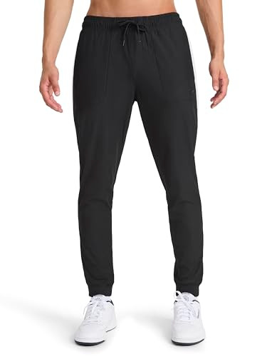 REEBOK MEN'S STRIKER PANT, FIT, 30” INSEAM, POLY FABRIC - SIZE S - BLACK New