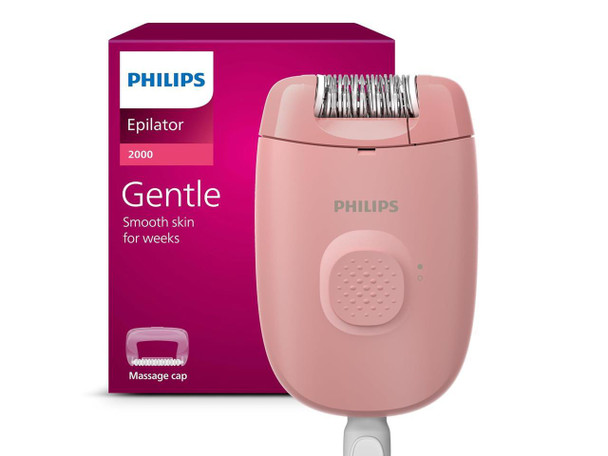Philips Compact Hair Removal Epilator Series 2000 for Women - Corded with 1