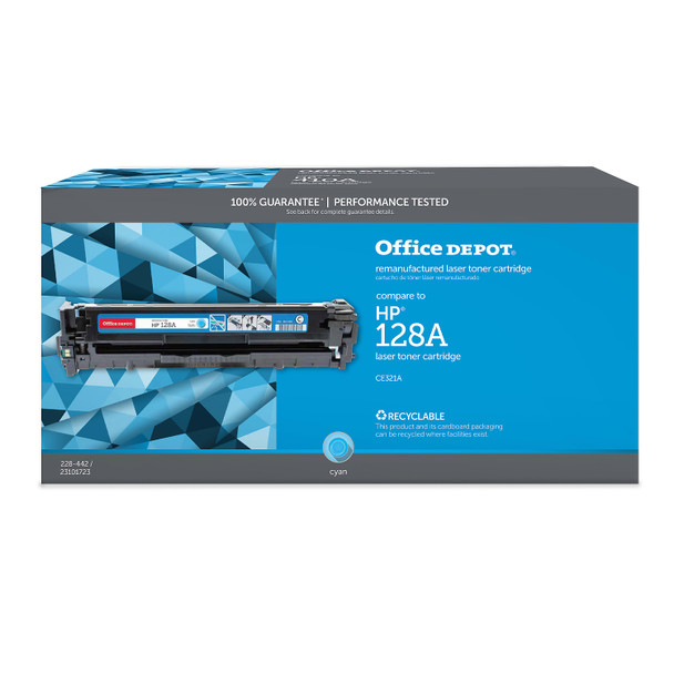 OFFICE DEPOT® REMANUFACTURED CYAN TONER CARTRIDGE REPLACEMENT - CYAN New