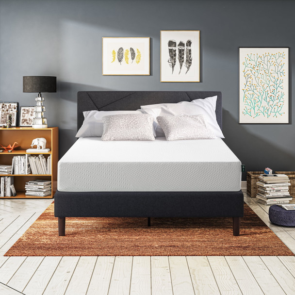 ZINUS 13.5" COOLING SUPPORT FOAM MATTRESS IN A BOX, FULL - WHITE