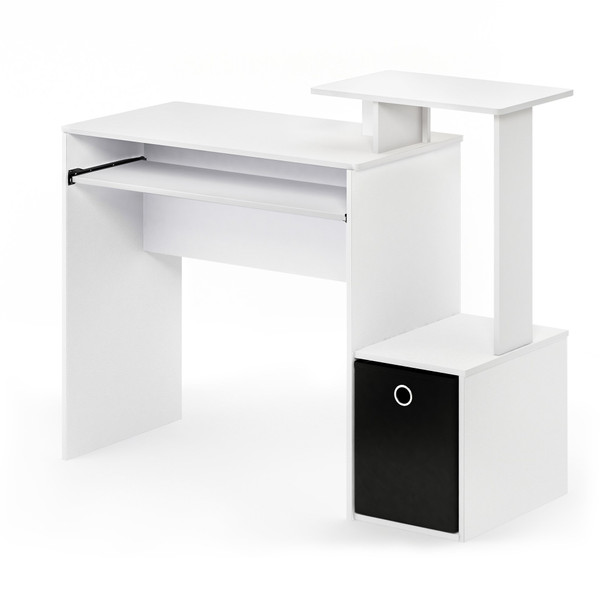 FURINNO ECON MULTIPURPOSE OFFICE COMPUTER WRITING DESK 12095WH/BK - WHITE/BLACK