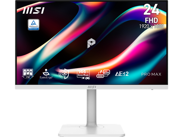 MSI 24 inch Full HD 144Hz IPS AMD FreeSync 1ms USB-C White Computer Monitor with