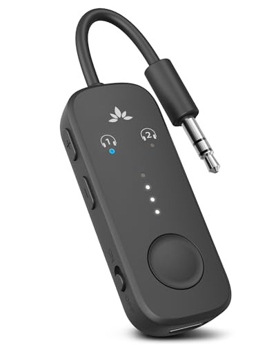 AVANTREE RELAY PREMIUM AIRPLANE BLUETOOTH ADAPTER ADVANCED CHIPSET - BLACK