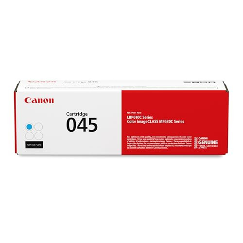 Canon Genuine Toner Cartridge 045 for LBP612Cdw, MF632Cdw, MF634Cdw - Cyan