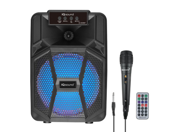 Supersonic IQ Sound IQ-2108BT Cyber Flex8 8" Portable Bluetooth Speaker w/TWS,