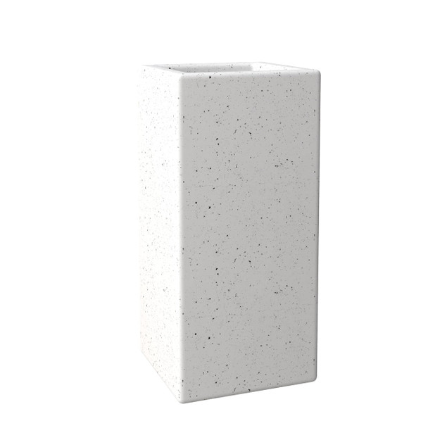 LEISUREMOD THICKET HEXAGON PLANTER FIBERSTONE +MGO CLAY 7–14″ - DOTTED WHITE