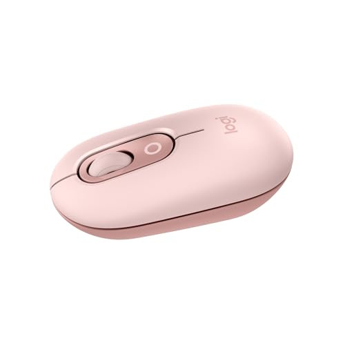 Logitech POP Mouse, Compact and Portable Wireless Bluetooth Mouse MR0092 - Rose