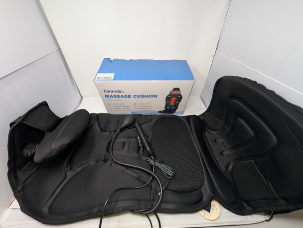 COMRELAX BACK MASSAGER WITH HEAT FOR PAIN RELIEF DEEP TISSUE - BLACK