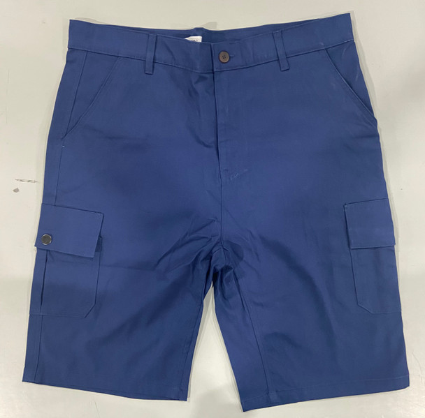 ROAMING SOUL MEN'S COTTON FLEX STRETCH CARGO SHORTS SIZE 36 - BLUE New