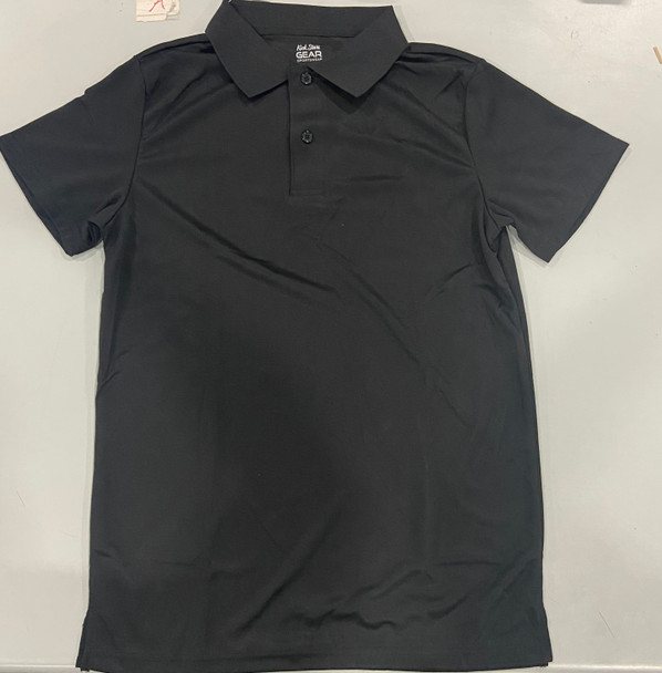 KICK START GEAR MEN MOISTURE WICKING PIQUE POLO SHIRT - SIZE: SMALL - BLACK New