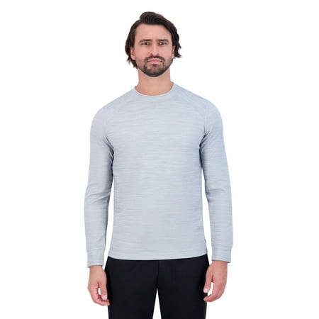 GAIAM MEN S COZY & COOL LONG SLEEVE CREW SWEATSHIRT SIZE - LARGE - GRAY New