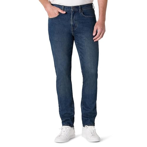 AMAZON ESSENTIALS MEN'S SLIM-FIT JEANS -SIZE MEN 31W/32L - TINTED DARK WASH New