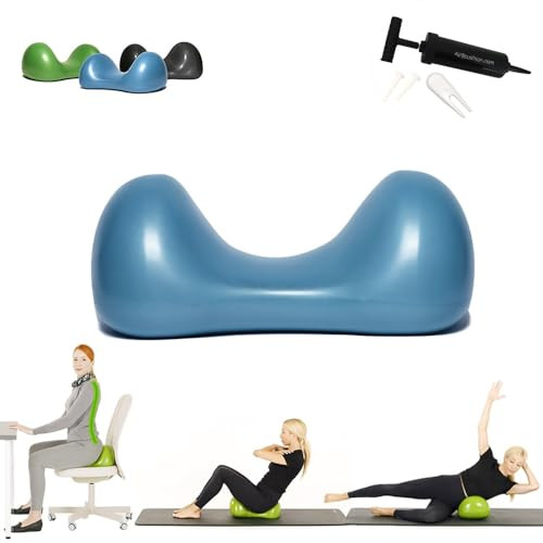 AIR8 MULTIPURPOSE EXERCISE BALL - STABILITY, FITNESS & BALANCE, AIR8 - BLUE