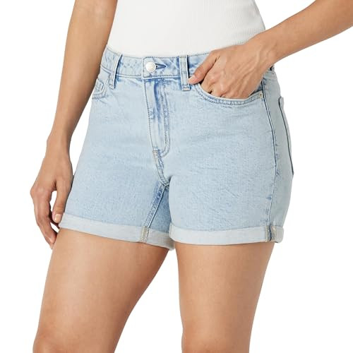 AMAZON ESSENTIALS WOMEN'S MID-RISE SLIM FIT - SIZE 4 - CLASSIC LIGHT WASH New