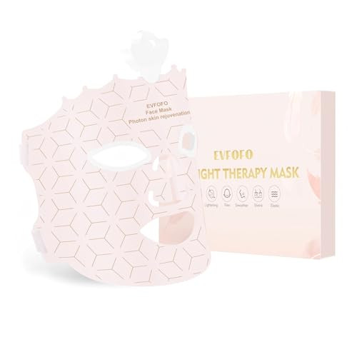 EVFOFO RED LIGHT THERAPY FOR FACE LIGHT THERAPY MASK, 7-COLOR LED - PINK
