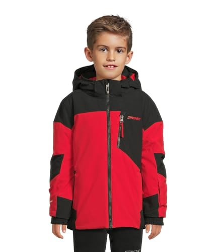 SPYDER BOYS' LEADER JACKET SIZE YOUTH 16 BLACK RED