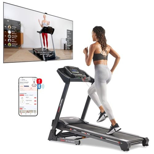 Sunny Health & Fitness Exercise Treadmills Double Deck Sizes Incline Features