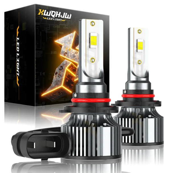XWQHJW 9005 HB3 LED BULBS KIT HIGH/LOW BEAM XENON WHITE BRIGHT 2PACK - GRAY/RED