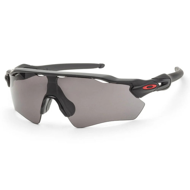 OAKLEY RADAR EV PATH XL POLARIZED SPORTS SUNGLASSES - MATTE BLACK - BLACK/RED