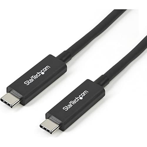 StarTech.com Active 40Gbps Thunderbolt 3 Cable 3.3ft/1m TBLT3MM1MA - Black